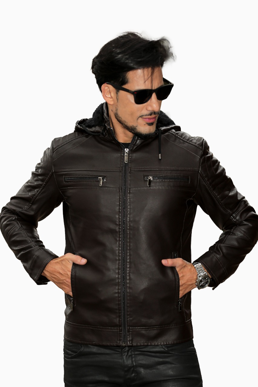 Jaquete Pu C Capuz Peluciado Krayani Fashion